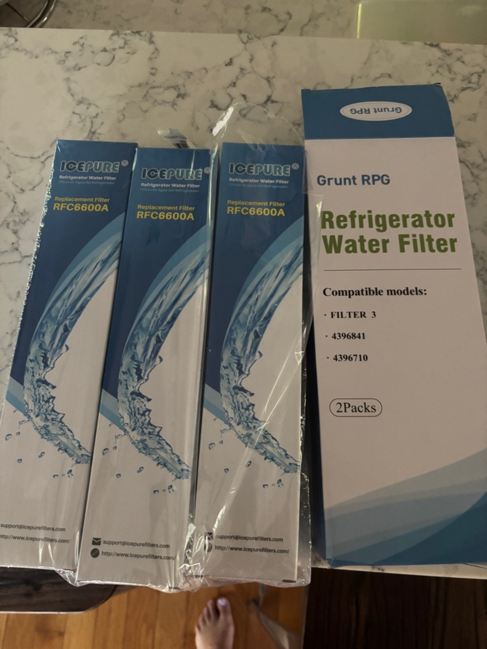 RFC6600A Refrigerator Water Filter - Blue (Pack of 3)